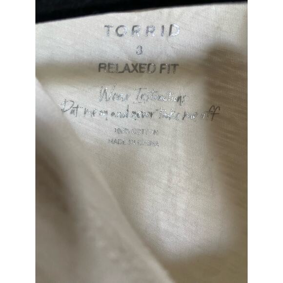Torrid‎ Womens Tee 3 3X Relaxed Fit Paradise Heritage Slub Crew Neck Roll Sleeve - Picture 5 of 6